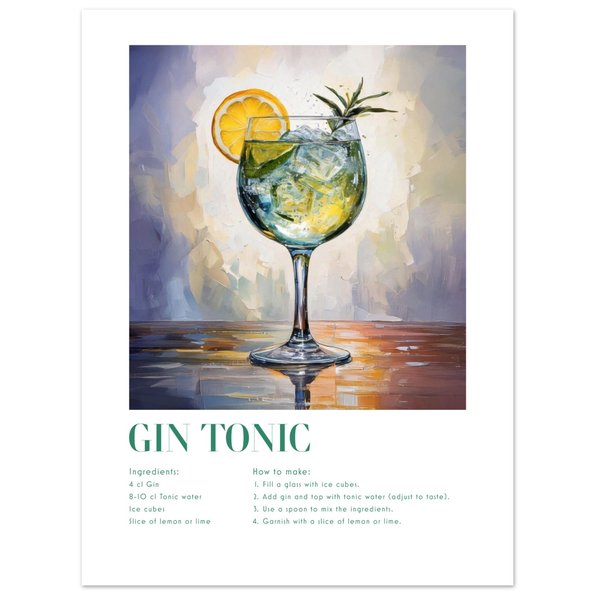 Gin Tonic Väggmålning | Arthena