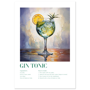 Gin Tonic Väggmålning | Arthena