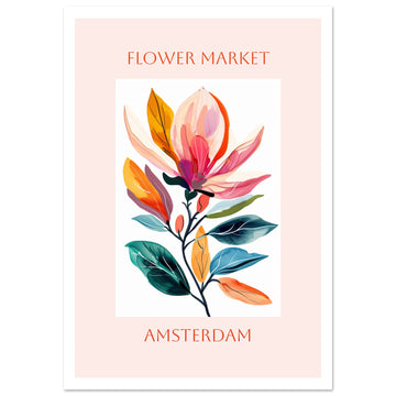 Blomstermarknad Amsterdam Väggkonst | Arthena