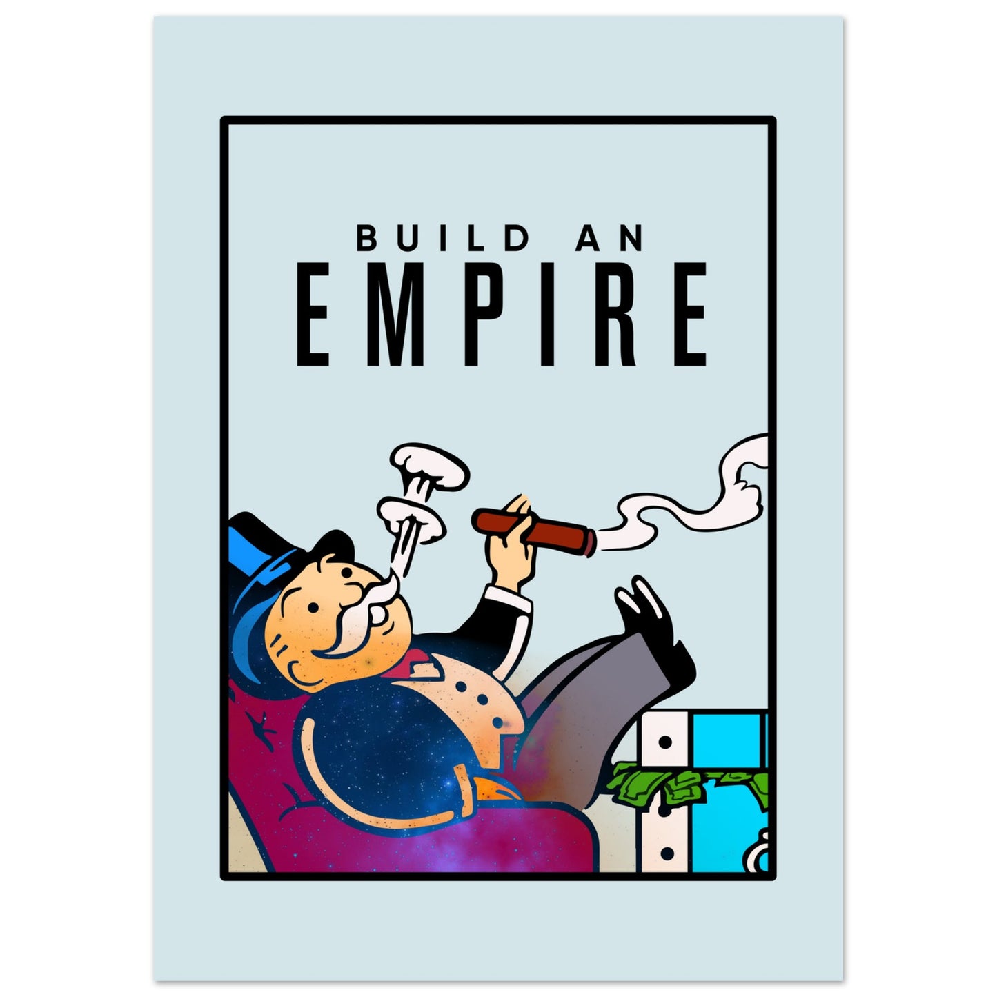 Poster Build an Empire tavla - motiverande affisch med monopoldesign 50x70cm | Arthena