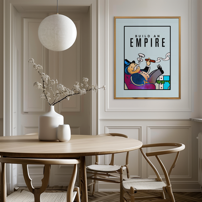 Affisch och poster Build an Empire i miljö - tavla med lyxig monopoldesign | Arthena