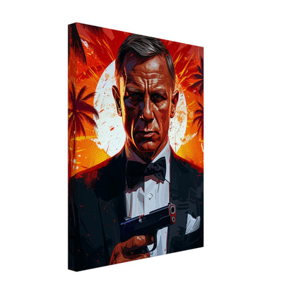 Canvastavla med James Bond i klassisk smoking, en sofistikerad film tavla, 30x40 cm | Arthena