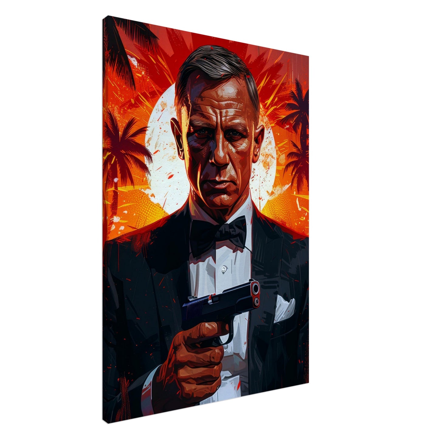 Stor canvastavla med James Bond, exklusiv filmaffisch som passar filmälskare, 70x100 cm | Arthena