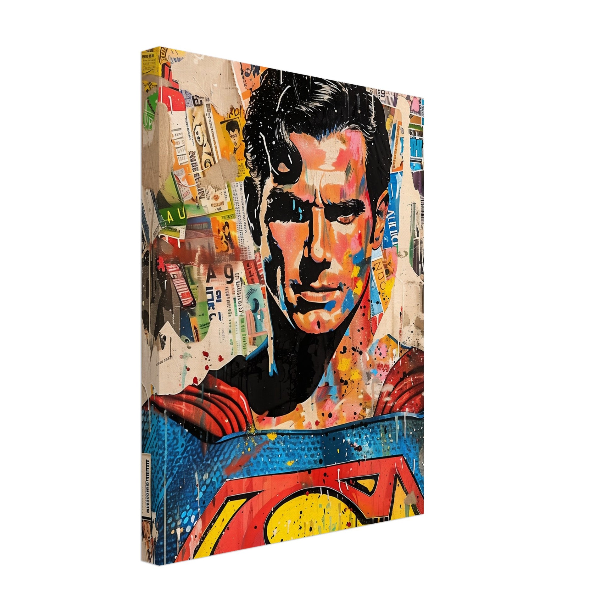 Canvastavla med Superman i heroisk pose, en klassisk superhjälte tavla, 30x40 cm | Arthena