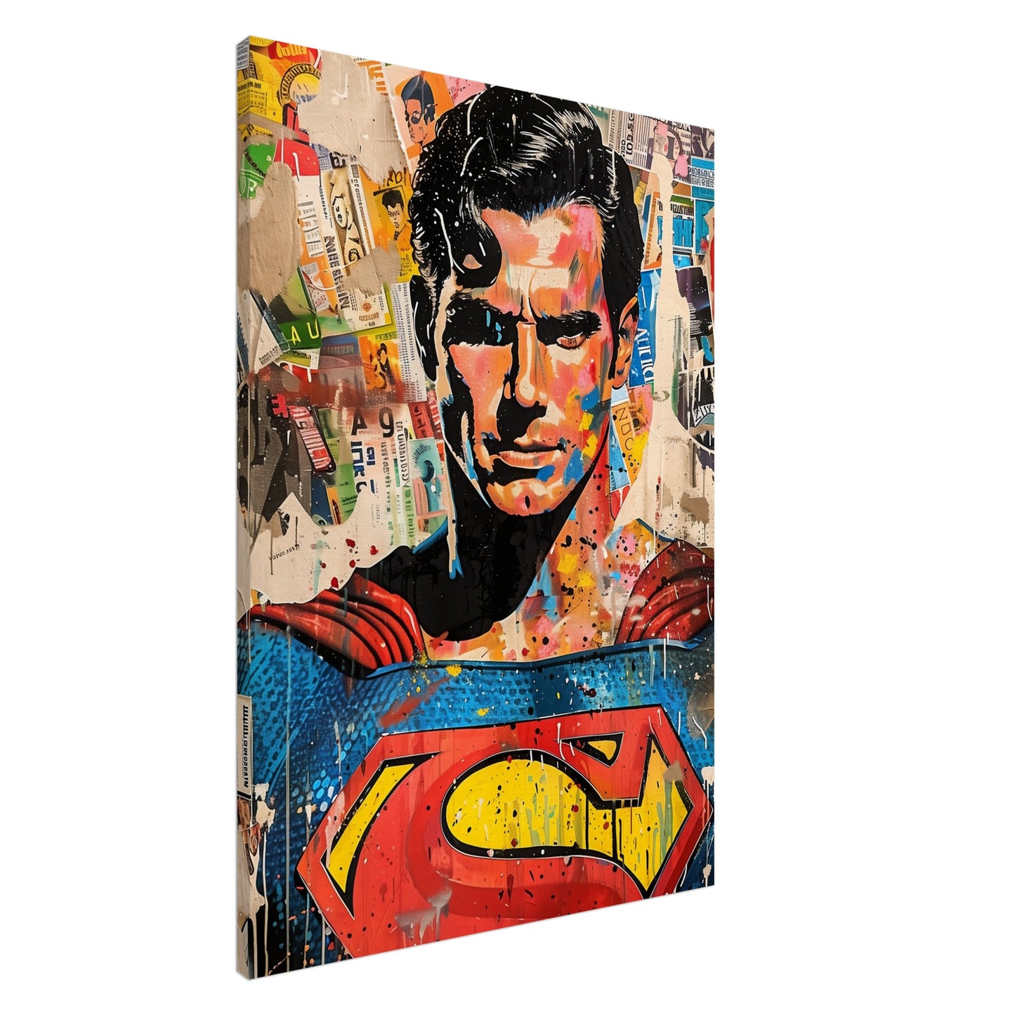 Stor canvastavla med Superman i framträdande pose, en ikonisk DC Comics-tavla, 70x100 cm | Arthena