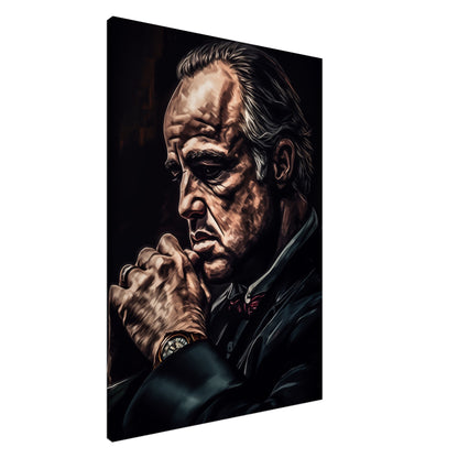 Stor canvastavla med The Godfather motiv, tidlös filmaffisch på canvas, 70x100 cm | Arthena