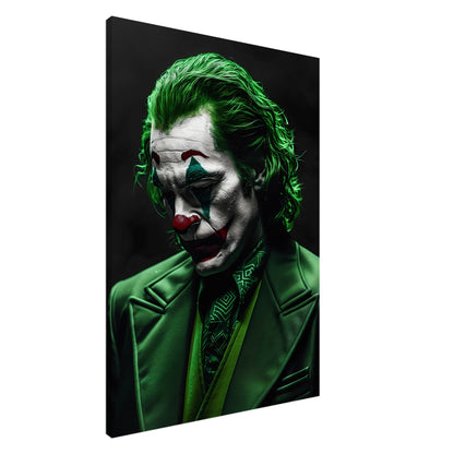 Stor canvastavla med The Joker i fängslande design, en ikonisk filmkaraktär tavla, 70x100 cm | Arthena
