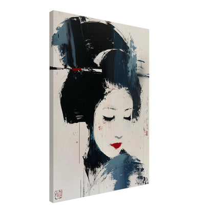 Canvastavla – Abstrakt motiv av en geisha i japansk design 50x70 cm