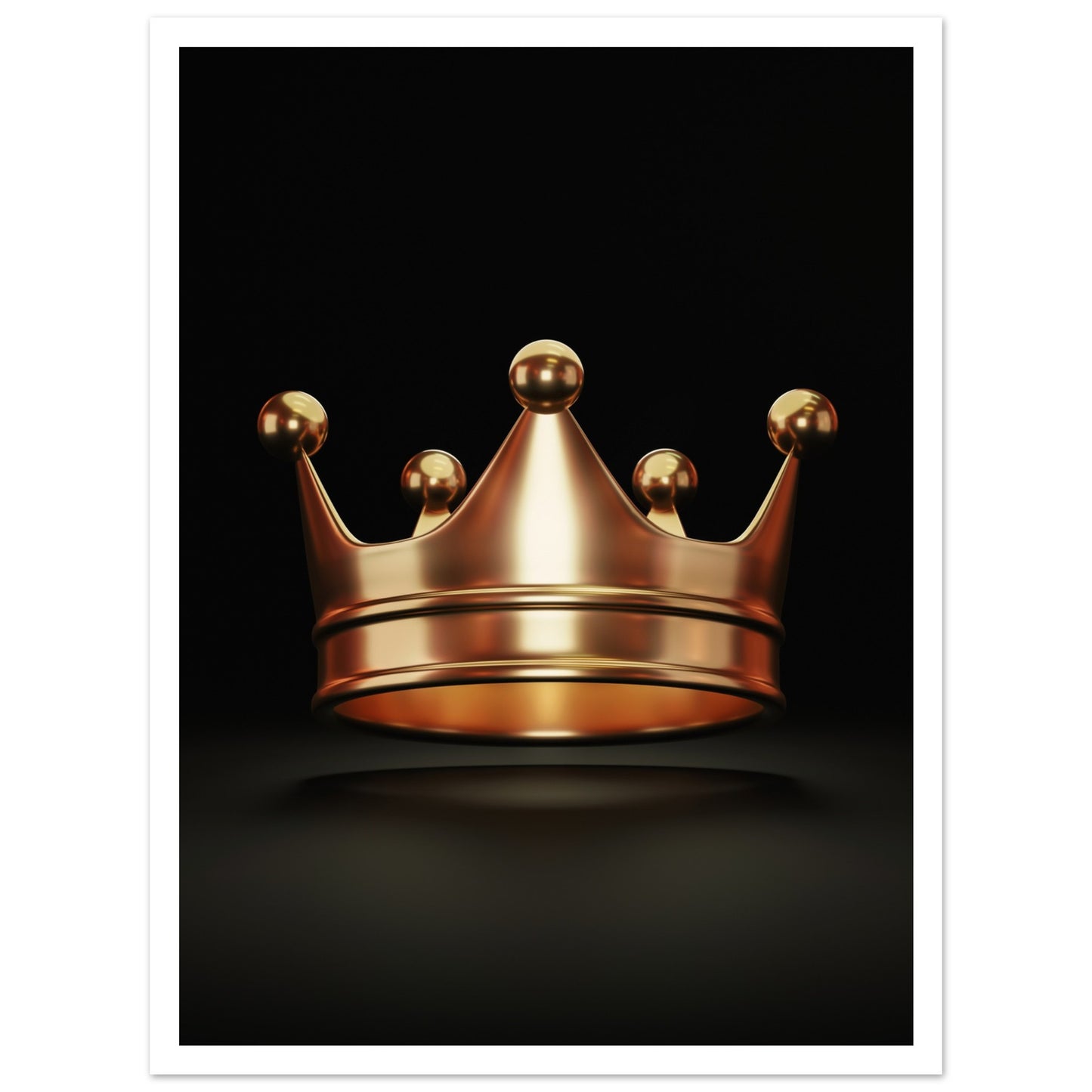 Crown of Elegance poster med vit kant - kunglig konst för elegant hem 30x40cm | Arthena