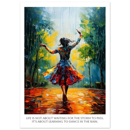 Tavla Dance in the color storm med marginal - poster och affisch i färg 50x70cm | Arthena