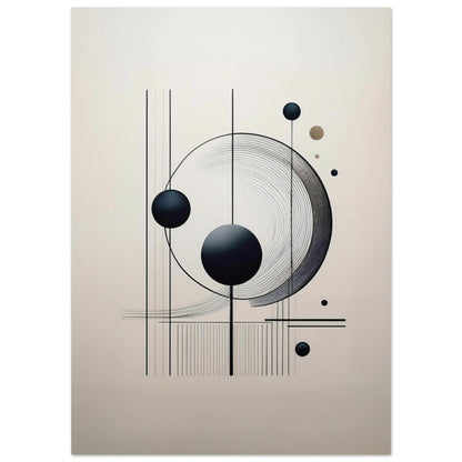 Modern väggkonst Dance of the Spheres 50x70 cm, flytande design utan ram | Arthena