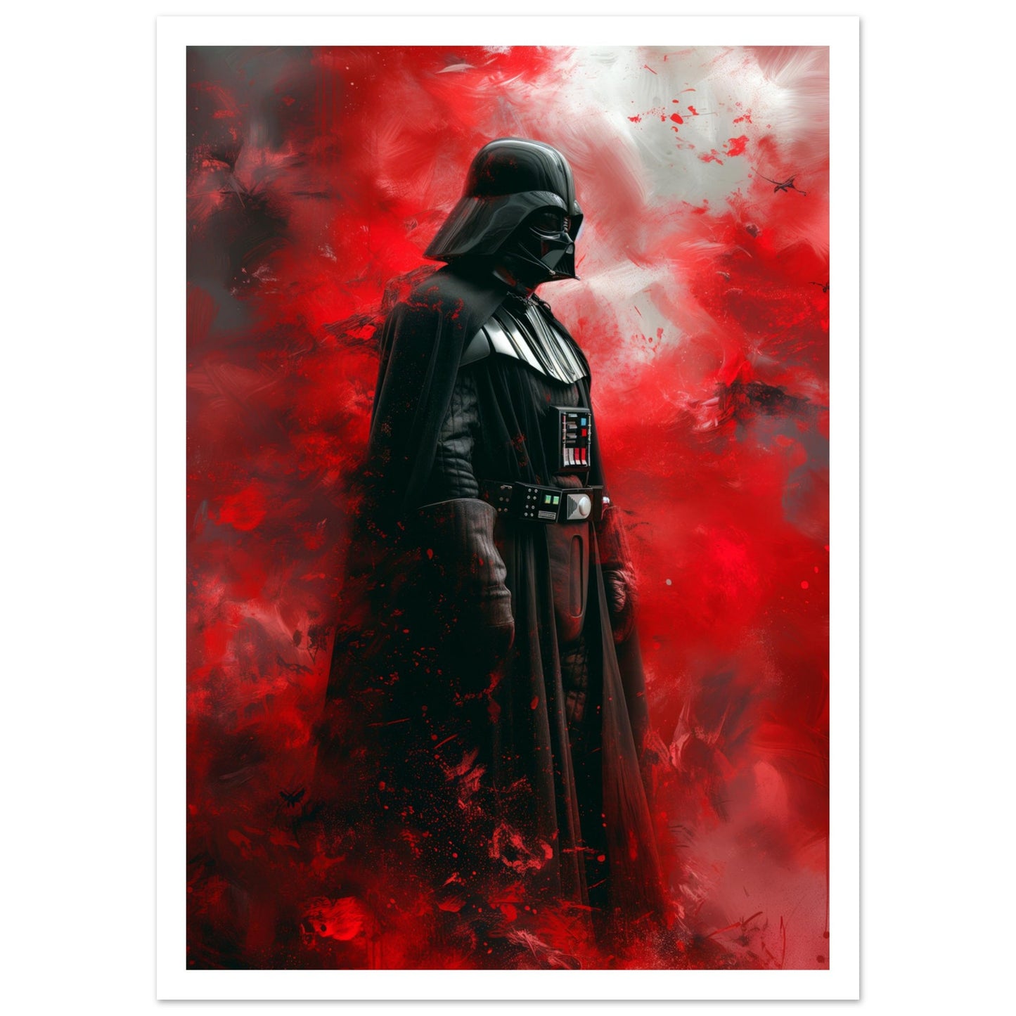 Film-poster av Darth Vader i dramatisk scen, med vit marginal, 50x70cm | Arthena