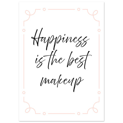 Poster Happiness med text - inspirerande tavla och affisch 50x70cm | Arthena