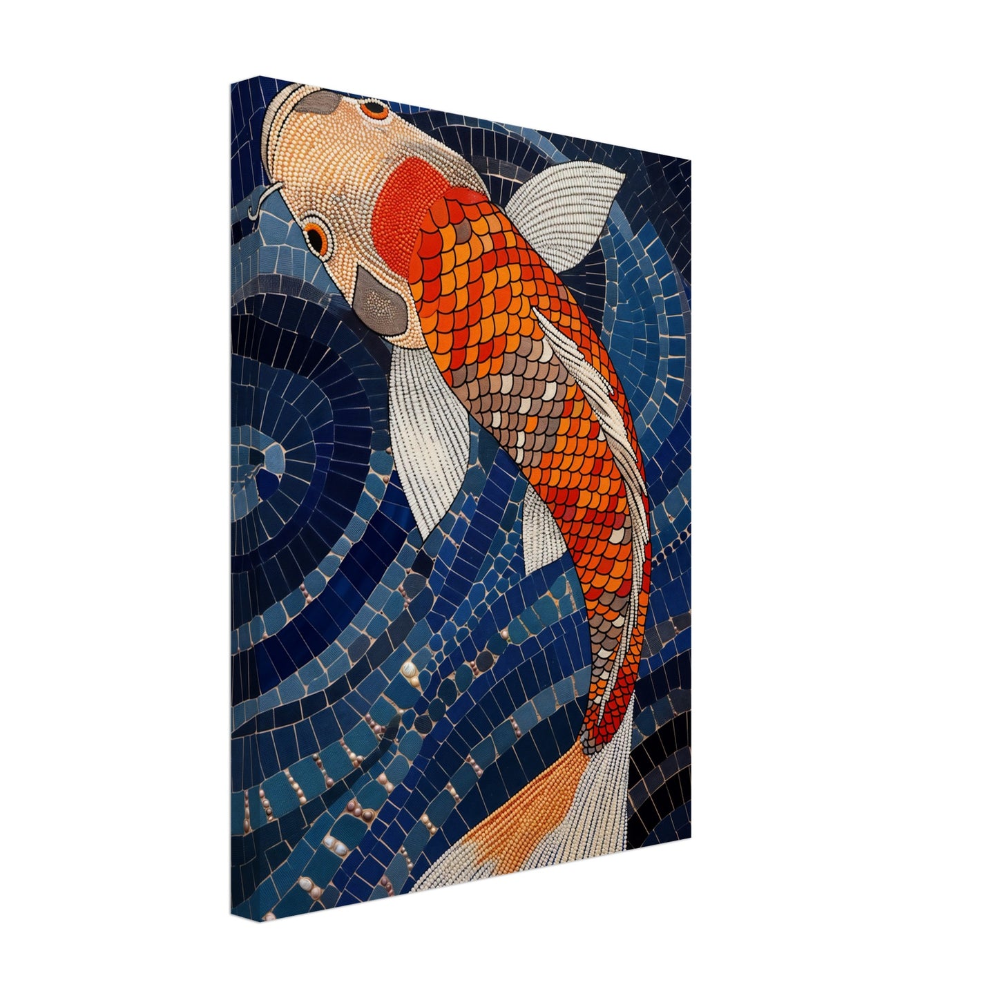 Koi Mosaic Flow canvastavla - japansk elegans 30x40cm | Arthena