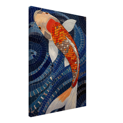 Koi Mosaic Flow på canvas - mosaikeffekt 50x70cm | Arthena