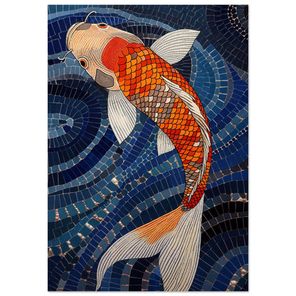 Koi Mosaic Flow stor väggkonst - mosaikeffekt 70x100cm | Arthena