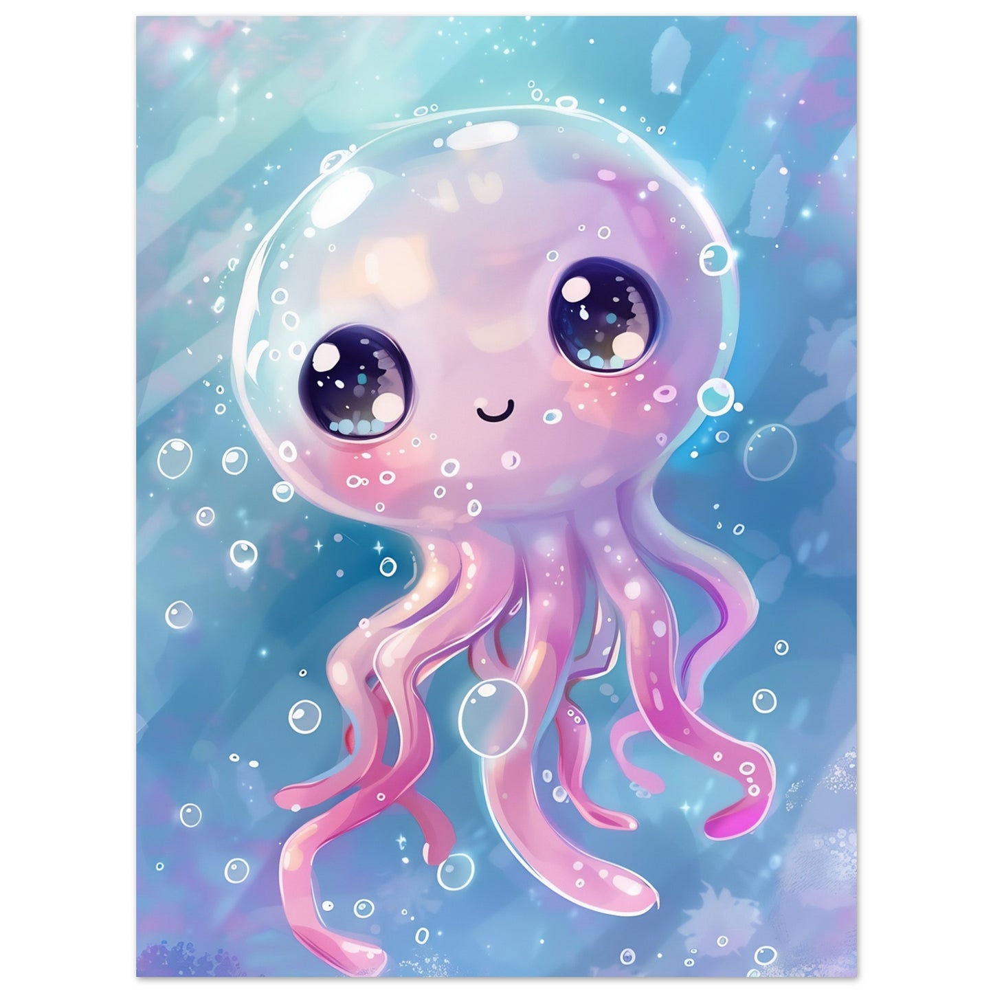 Octobaby Poster - söt bläckfisk för barnrum 30x40cm | Arthena