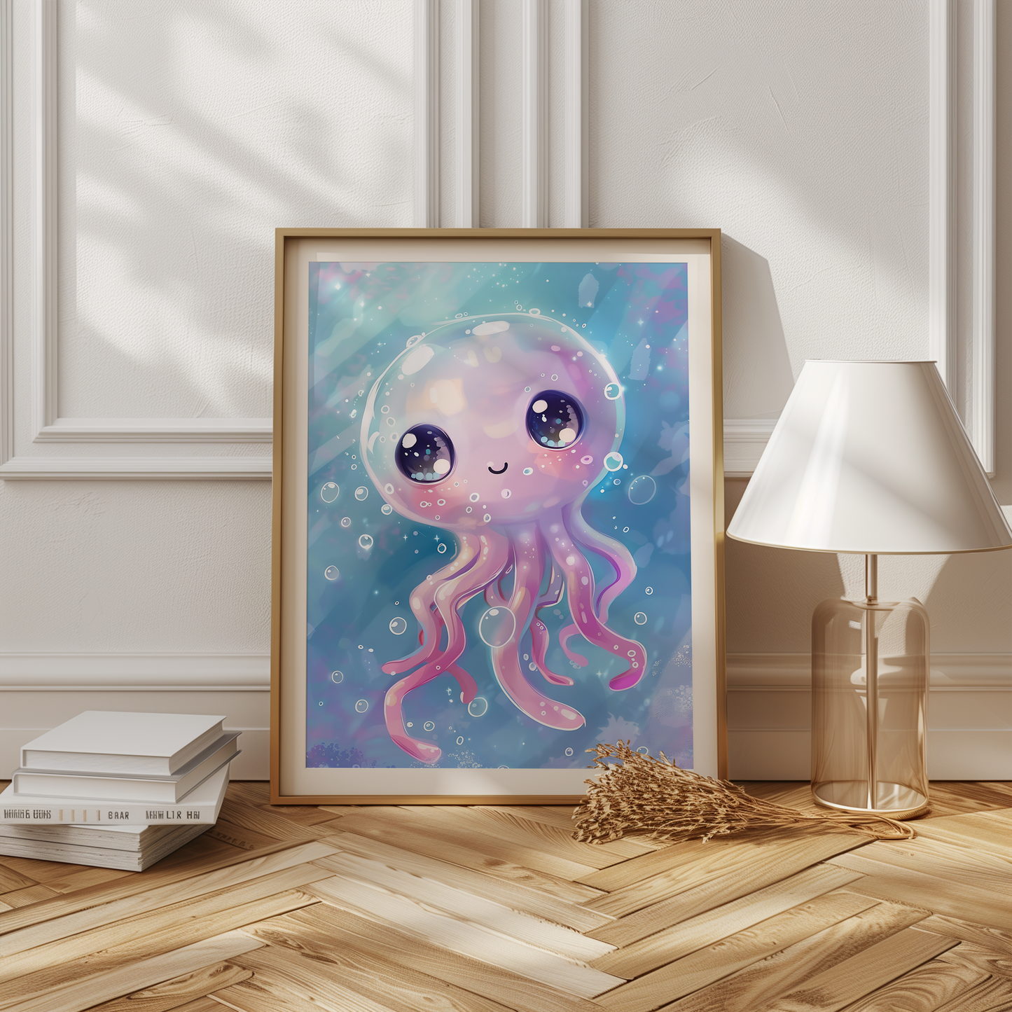 Octobaby Poster i barnrumsmiljö - söt bläckfiskposter | Arthena