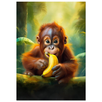 Stor Orangutang Baby Poster - barnrumskonst 70x100cm | Arthena