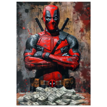 Filmaffisch av Deadpool i karakteristisk dräkt, 50x70 cm | Arthena