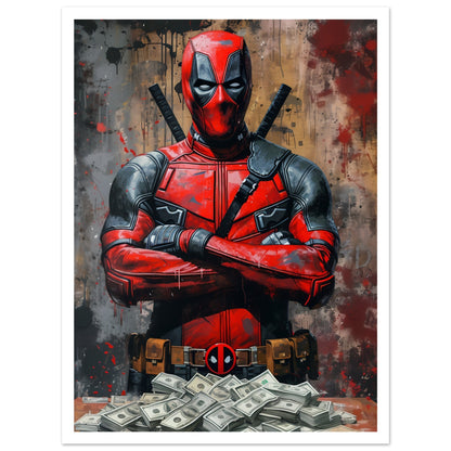 Poster med Deadpool och vit marginal, 30x40 cm | Arthena
