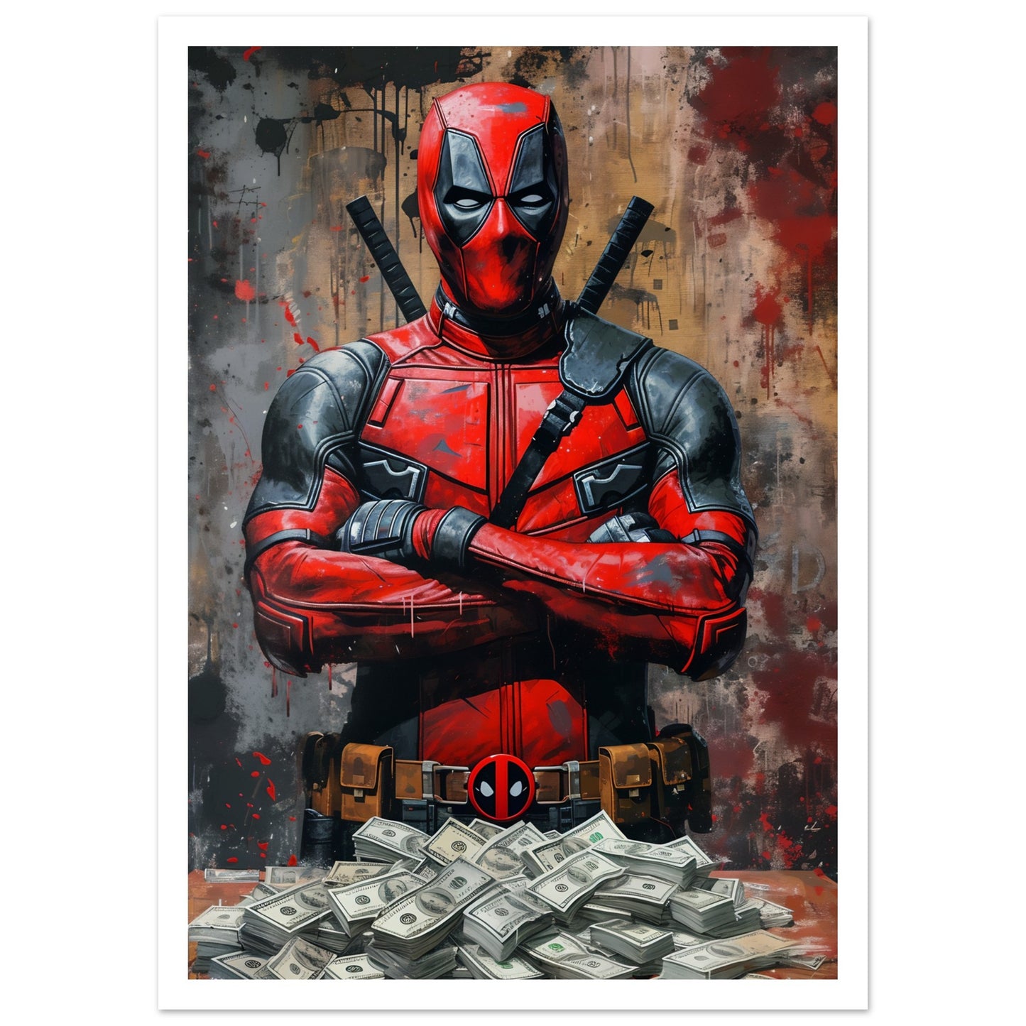 Filmaffisch av Deadpool med vit marginal, 50x70 cm | Arthena