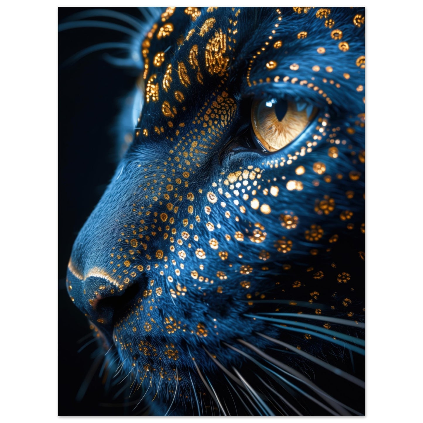 Poster med gyllene panter i lyxig design, perfekt för moderna hem 30x40 cm | Arthena