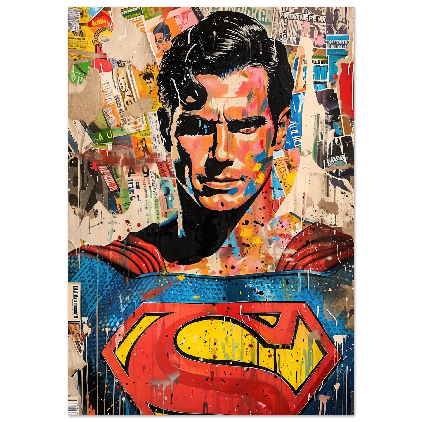 Stor poster med Superman i heroisk pose, 70x100 cm | Arthena