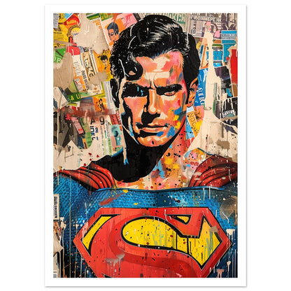 Filmaffisch av Superman med vit marginal, 50x70 cm | Arthena