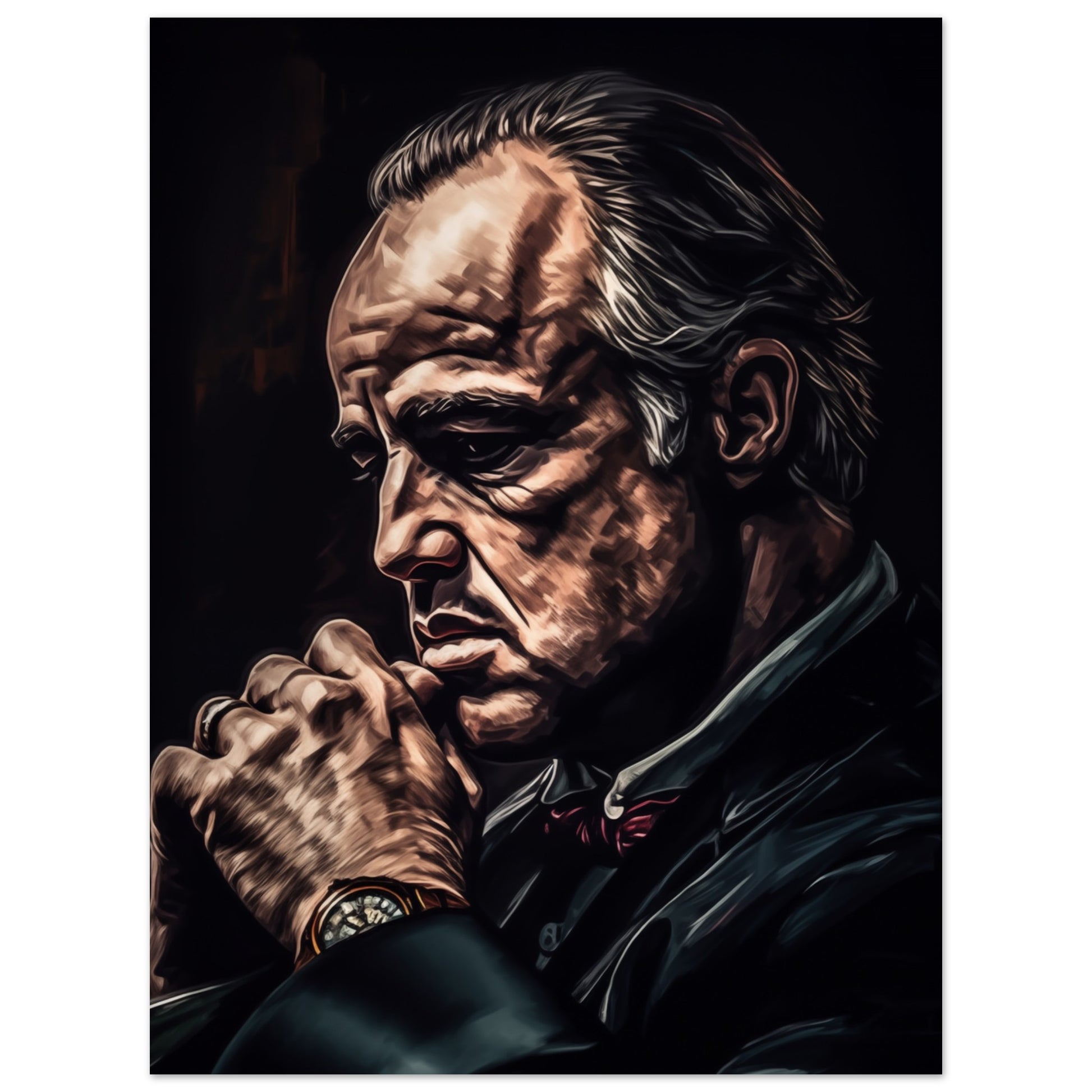 Poster med Don Vito Corleone i svartvit design, 30x40 cm | Arthena