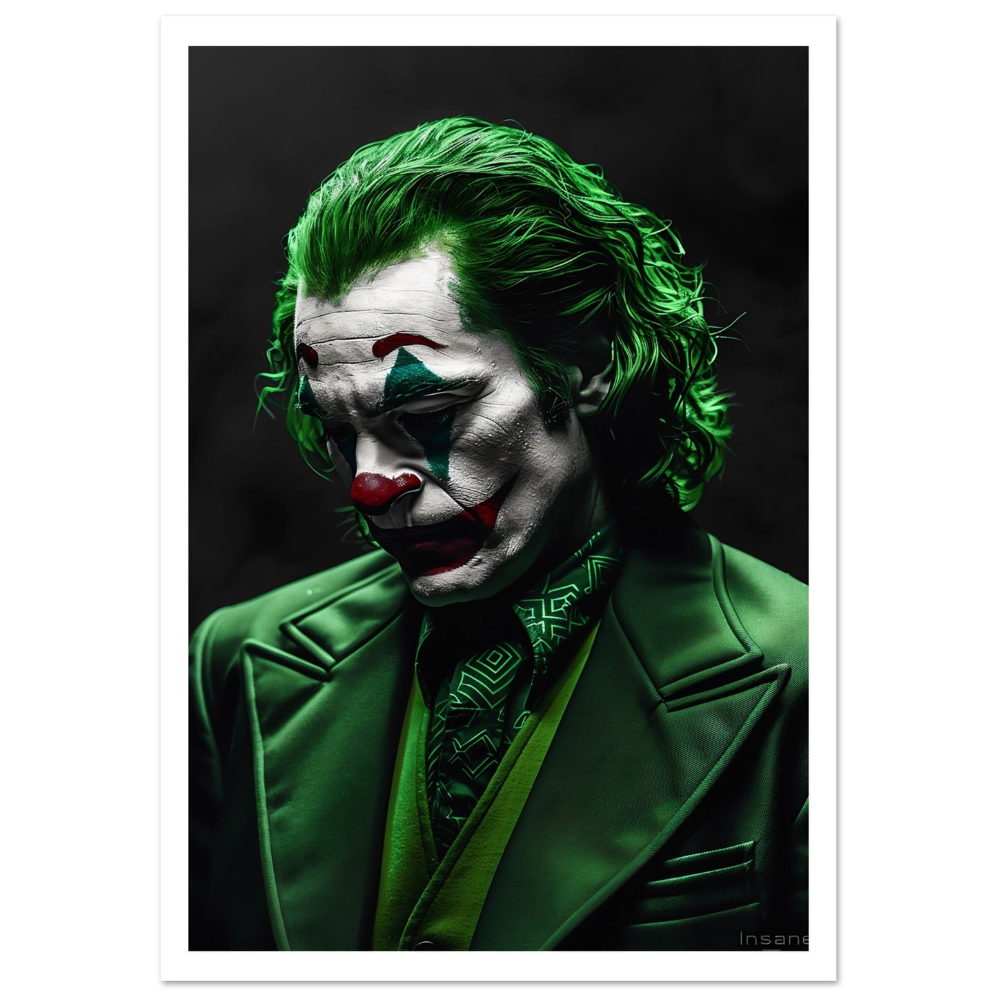 Stor poster med The Joker och vit marginal, filmaffisch 70x100 cm | Arthena