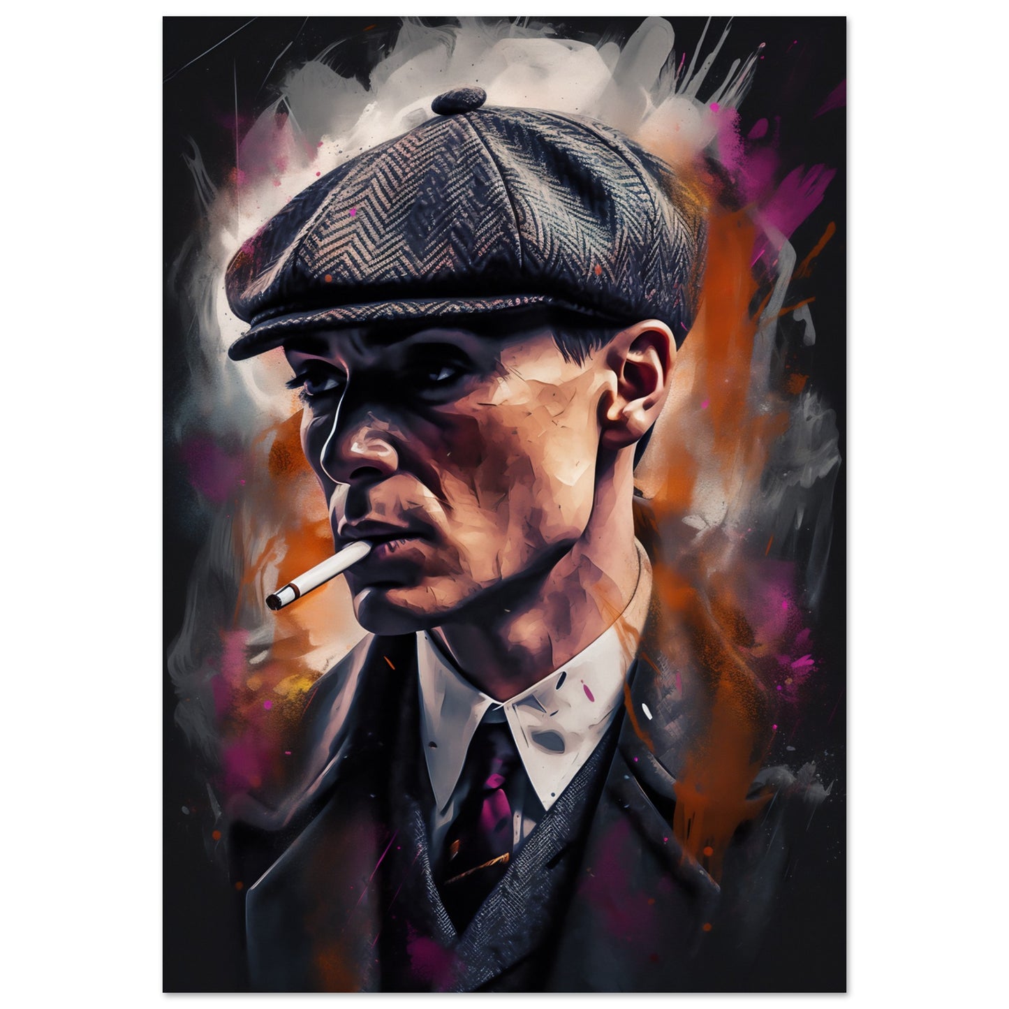 Poster – Dramatisk filmdesign med karaktären Tommy Shelby 50x70 cm