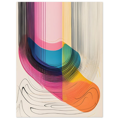 Abstrakt färgstark poster "Vibrations of Colors" i storlek 30x40 cm | Arthena