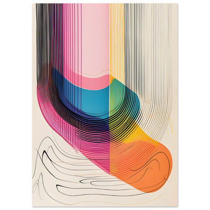 Livfull abstrakt konstposter "Vibrations of Colors" i storlek 50x70 cm | Arthena