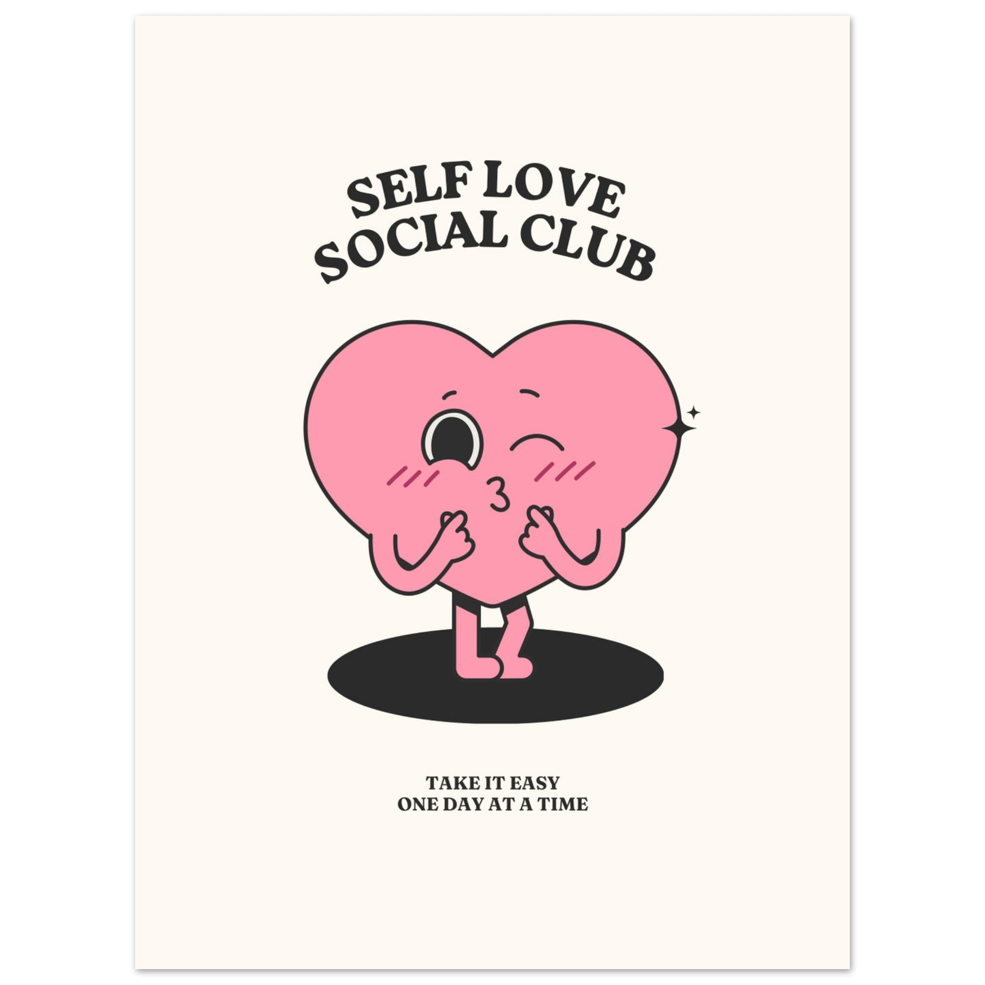 Self Love poster i minimalistisk design - inspirerande väggkonst om självkärlek för meditation och yoga 30x40cm | Arthena