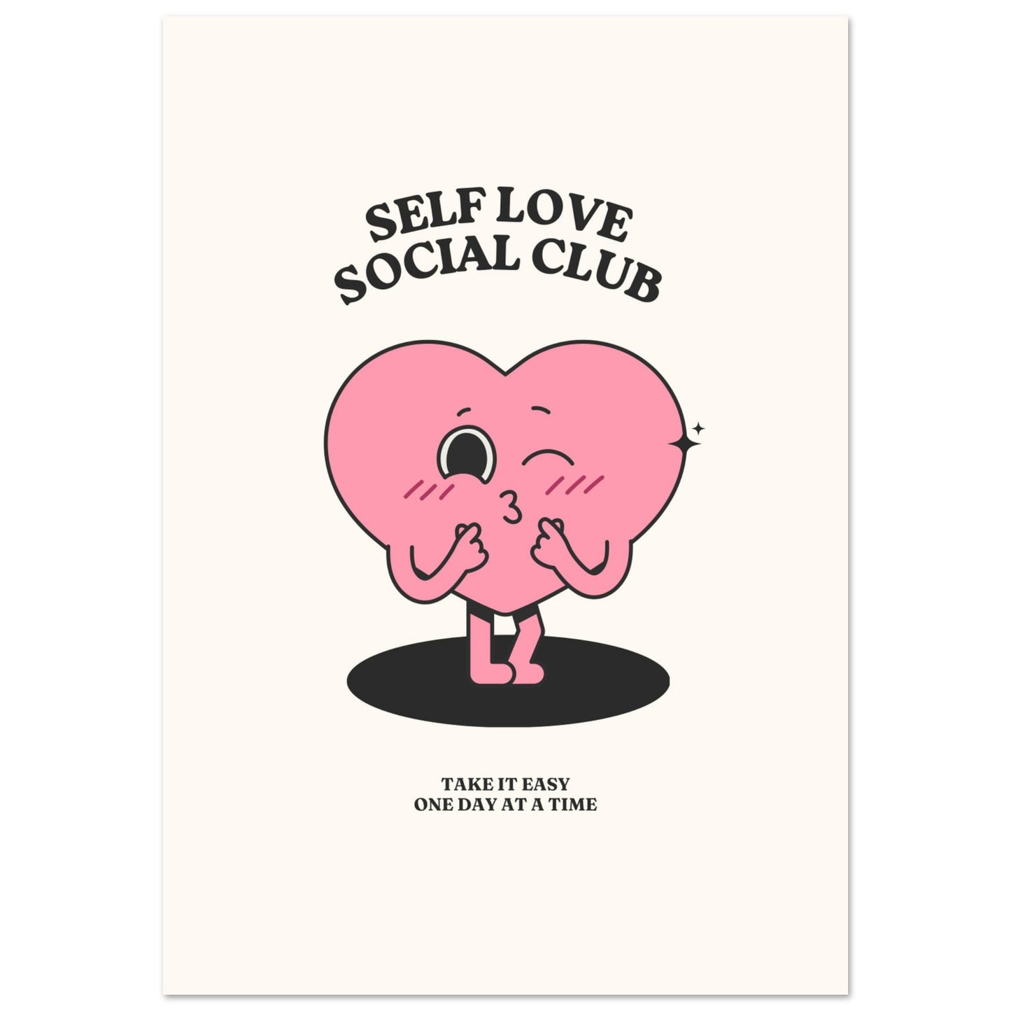 Stor Self Love väggkonst - kraftfull poster om självkärlek för yogastudio och hem 70x100cm | Arthena