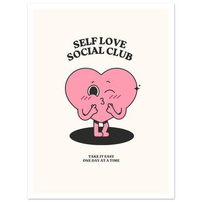 Self Love poster med vit kant - inspirerande citat om självkärlek för meditation och yoga 30x40cm | Arthena