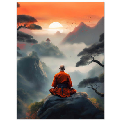 Shaolin abstrakt poster - österländsk kampkonst 30x40cm | Arthena