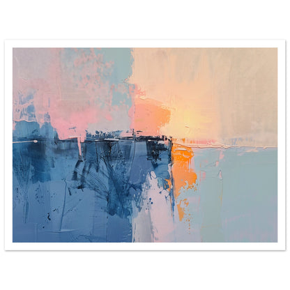 Stillness of the Horizon poster med vit kant - stilren design 30x40cm | Arthena