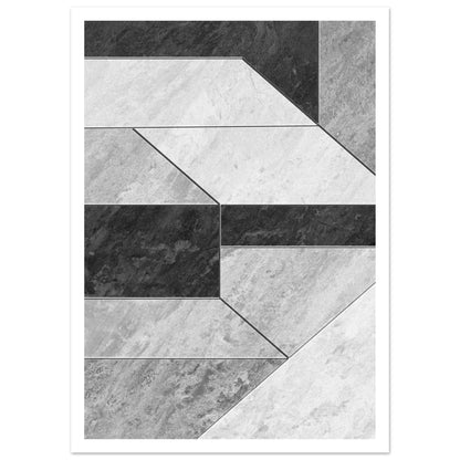 Stone Geometry konstprint med marginal - galleristil 50x70cm | Arthena