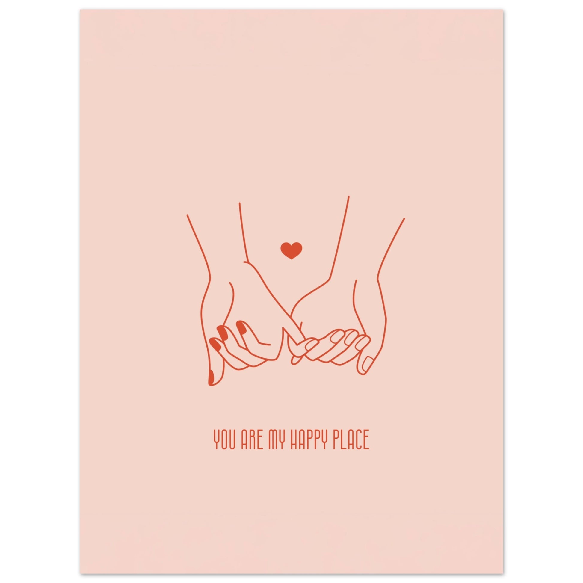 You Are My Happy Place Poster - kärleksfull typografi 30x40cm | Arthena