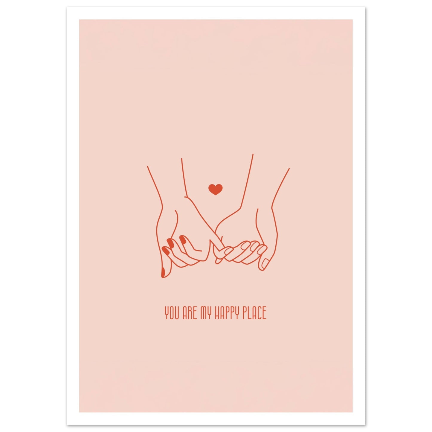 You Are My Happy Place Typografi med kant - 50x70cm | Arthena